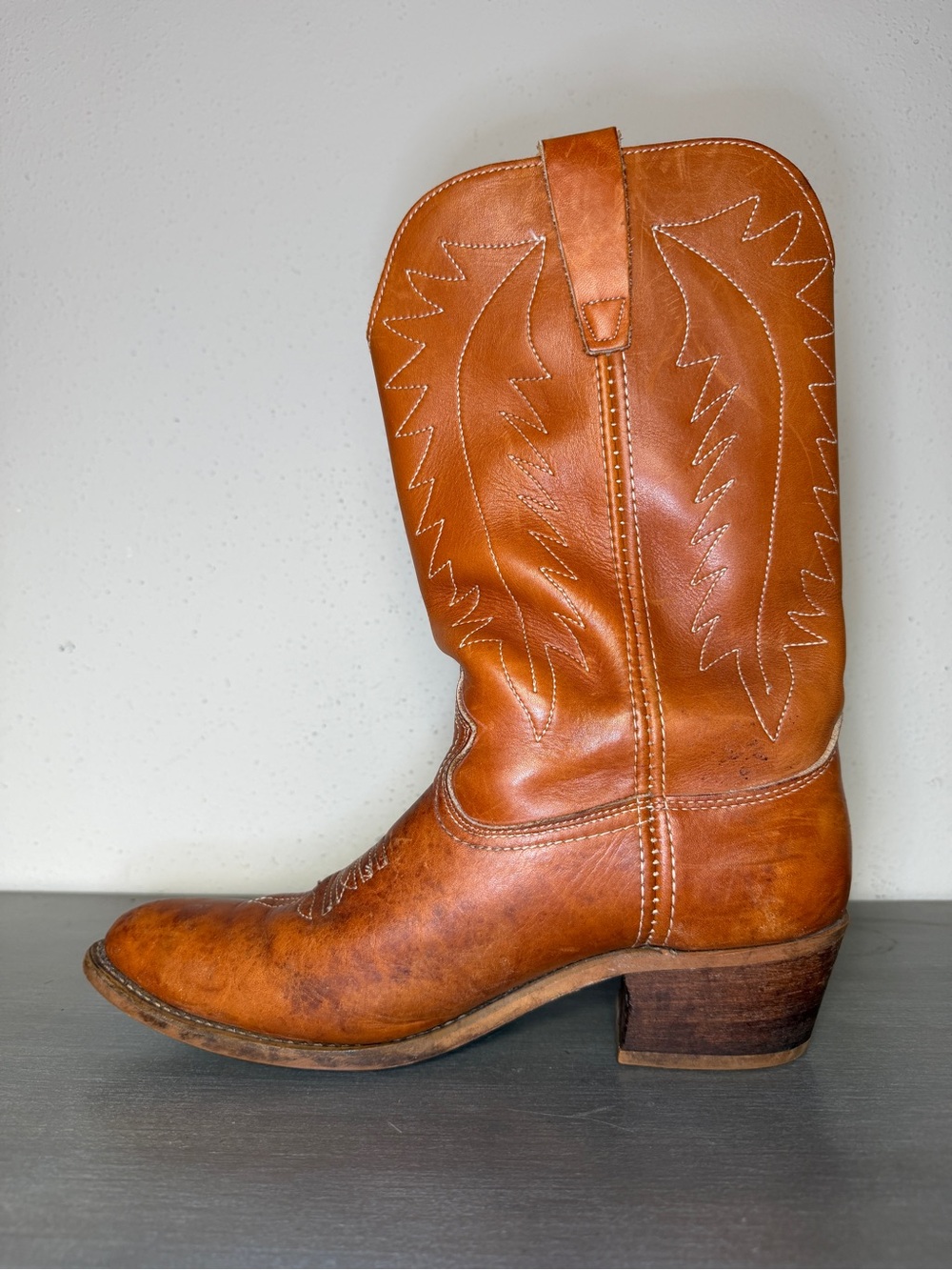 Vintage Landis Western Campus Work Boots Men’s 10.5 D Tan Leather Boots USA - Picture 6 of 12